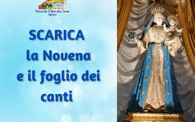 Inizio Novena Madonna delle Grazie: libretto e foglio dei canti