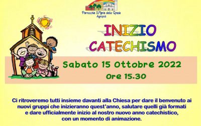 15 Ottobre: festa di Inizio Catechismo
