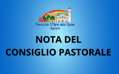 NOTA DEL CONSIGLIO PASTORALE ALLA COMUNITA’