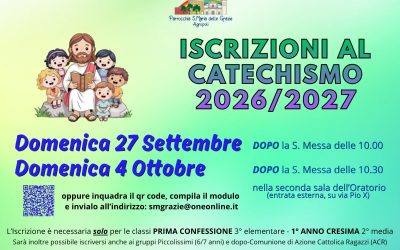 ISCRIZIONI ANNO CATECHISTICO 2026/2027